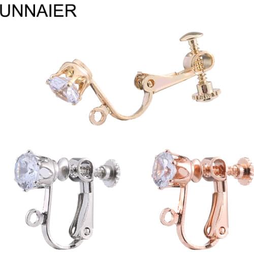 Ear clip diy Painless adjustable spiral Grab drill Side hanging hole Pierced Female Earring change ear clip converter artifact