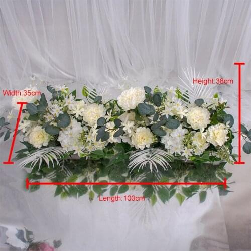 50/100cm Road cited peony rose artificial flowers row wedding decor flower wall arched door shop Flower Row Window T station