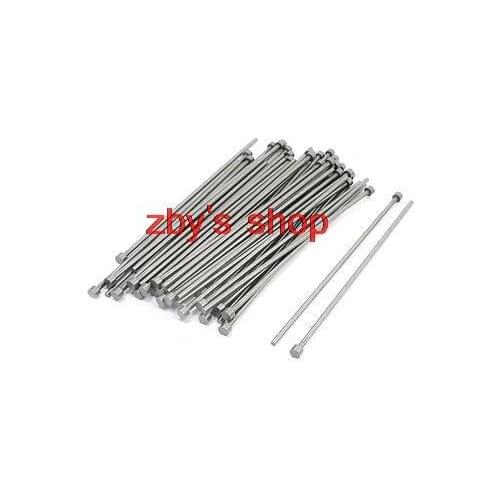 50pcs 6mm Tip 3mm Shank 100mm Long Straight Ejector Pins Punching Mold