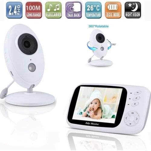 Wireless LCD Audio Video Baby Monitor XF808 Radio Nanny Music IR 24h Portable Baby Camera Baby Intercom Walkie Talkie Babysitter
