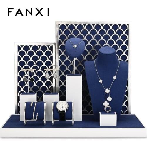 Oirlv Jewelry Display Set 9-piece Mannequin Necklace Stand Watch Stand Ring Stand Earring Stand Jewelry Storage Rack