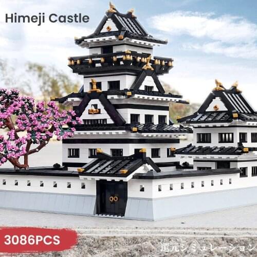 Kids Educational DIY Toys MOC Architecture Streetview Building Block The Himeji Castle Model Sets Assembly Bricks Christmas Gift