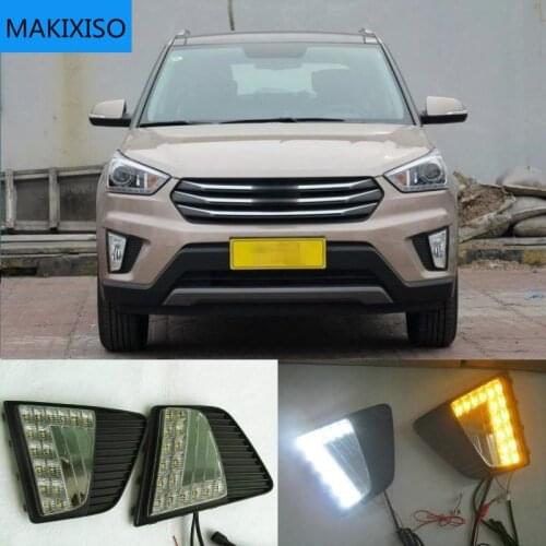 For Hyundai ix25 Creta 2014 2015 2016 Driving DRL Daytime Running Light fog lamp Relay 12V LED Daylight car styling