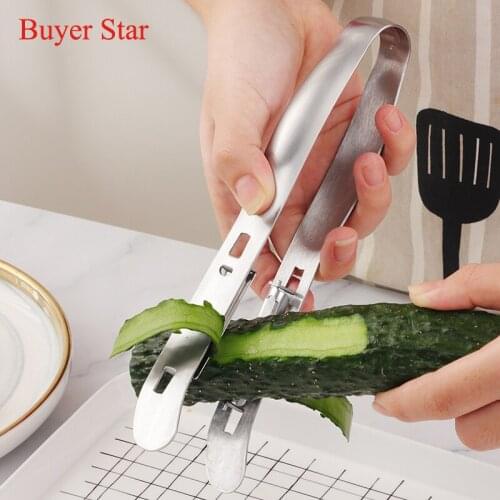 Double-sided Stainless Steel Fruit Vegetable Peeler Zesters Machine Golden Manual Serving Tools Metal Household Kitchen Gadgets