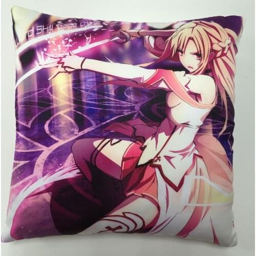 Anime Manga Sword Art Online Yuuki Asuna Two Sided Pillow Case Pillowcase Cover Home/bed/sofa/car Decore Pillowcase Cosplay Gift