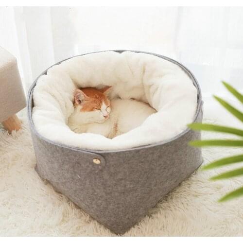 Hoopet Cat Bed Cat House Pet Dog House for Cat Bench for Cats Cotton Pets Products Puppy Soft Comfortable Winter House