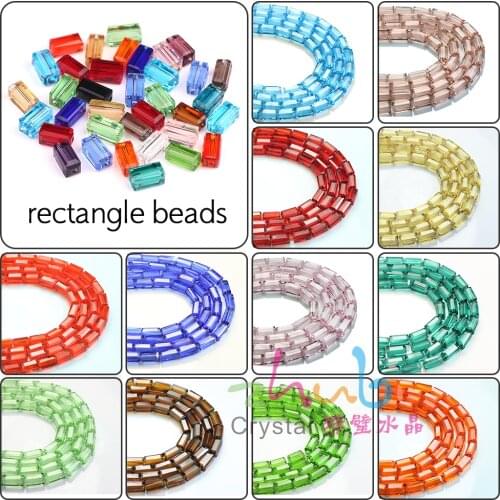 Crystal Square Beads Glass 3*6MM Joyasy Accesorios (80Pcs/lot) Miyuki Beads DIY Rhinestones Accessories Craft In Bulk wholesale