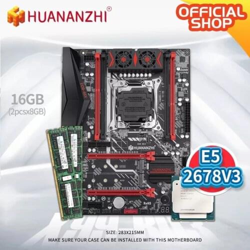 HUANANZHI X99 BD3 REV3.0 X99 Motherboard with Intel XEON E5 2678 V3 with 8G*2 DDR3 RECC memory combo kit set NVME USB 3.0 ATX