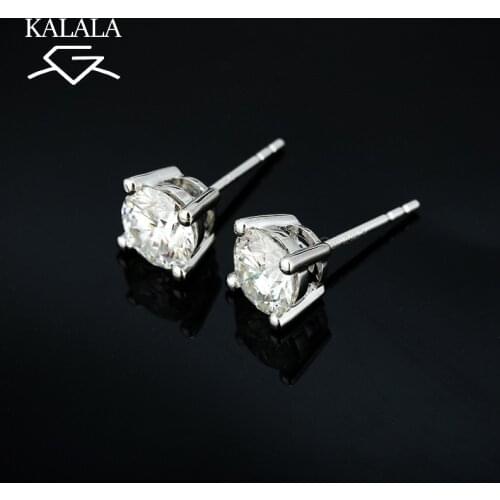 Classic 4 claws moissanite earrings 925 silver Romantic Luxurious earrings Valentines Day Anniversary gift
