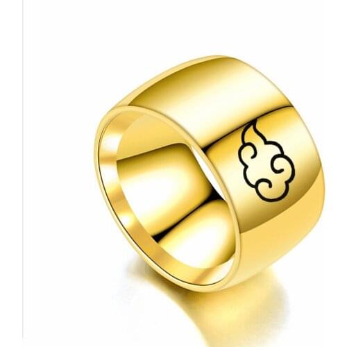 Anime Cosplay Cloud Rings Japanese Style Animation Cosplay Ring Stainless Steel Jewelry Titanium Steel Mens Rings