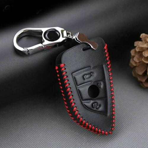 Leather Car Key Cover Case For Bmw X5 E70 G05 F15 X6 F16 E71 X4 G02 F26 X3 F25 G01 E83 Serie 1 5 I3 Key Ring Holder Accessories