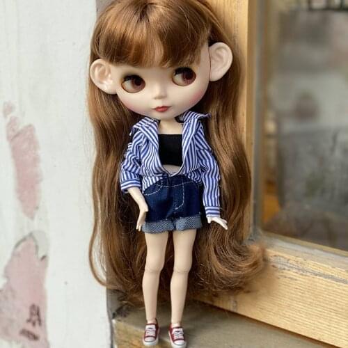 Neo Blyth Doll NBL Customized Shiny Face,1/6 BJD Ball Jointed Doll Ob24 Doll Blyth for Girl, Toys for Children BNL05