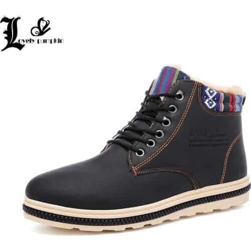 Lovely pumpkin Mens Winter Boots