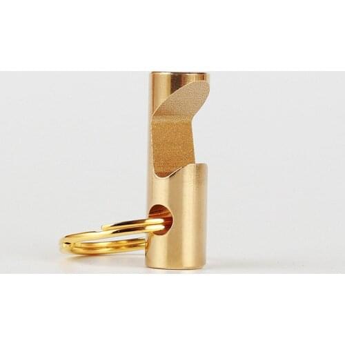 1PC Brass Opener Bottle Copper Keychain Key Ring Mini Pendant Outdoor Camping Survival Equipment EDC Portable Pocket Tools