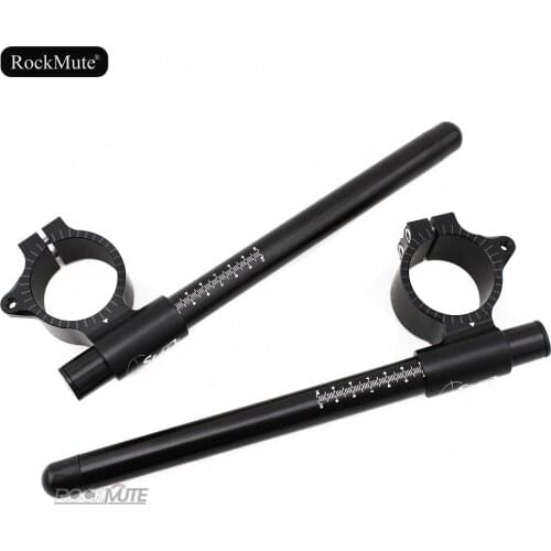 Motorcycle 53mm Fork Tube Clip Ons Handlebar CNC handle bars For Universal Black Gold Silver