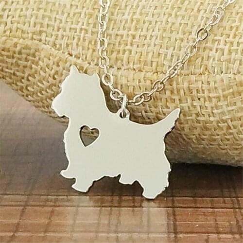 New Norwich Terrier Necklace Silver Color Stainless Steel Norwich Terrier Pendant Necklace Animal Dog Jewellery