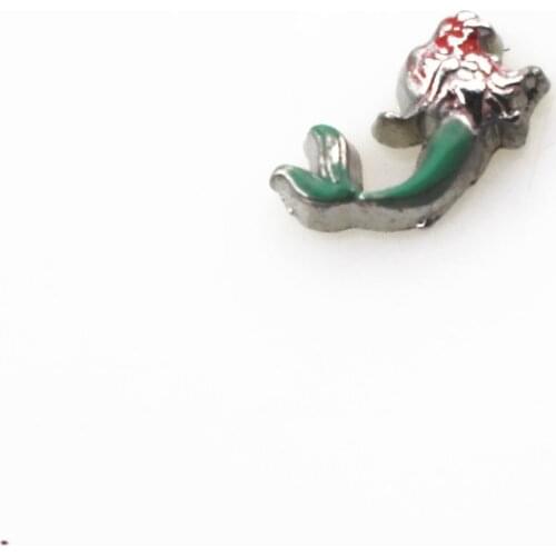 New arrive 20pcs/lot nice mermaid floating charms living glass memory lockets for diy jewelry