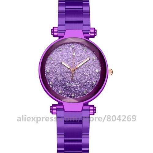 Wholesale Fashion Casual Starry Alloy Watches Round Ladies Quartz Hot Sale Women Watch