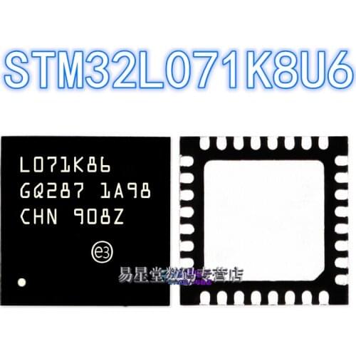 1PCS-10PCS 100% brand new original authentic STM32L071K8U6 QFN-32 32L071K8U6 QFN32 32-bit microcontroller chip 32MHz/64KB