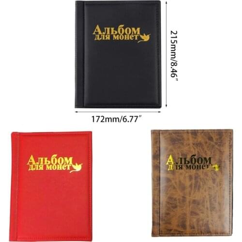 250 Pieces Coins Storage Book Collection Album Holders Collection Volume Folder Hold Multi-Color Empty