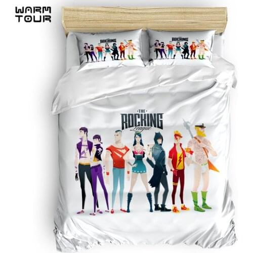 WARMTOUR Duvet Cover The Rocking League Duvet Cover Set 4 Piece Bedding Set For Beds DHL Shipping Method