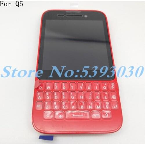 Full Housing New LCD Display Touch Screen Digitizer+Bezel Frame+Keyboard+Battery Door Cover For BlackBerry Q5