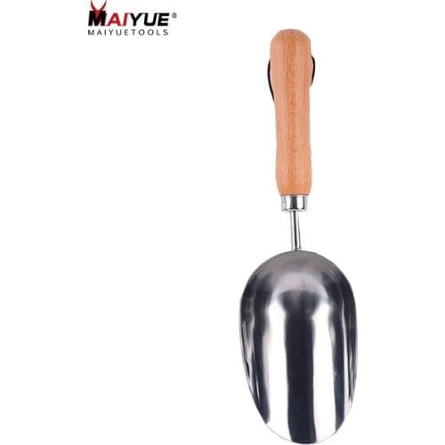 MAIYUE Wooden Handle Garden Shovel Bonsai Tools Hand Shovel For Weeding Garden Hand Tools