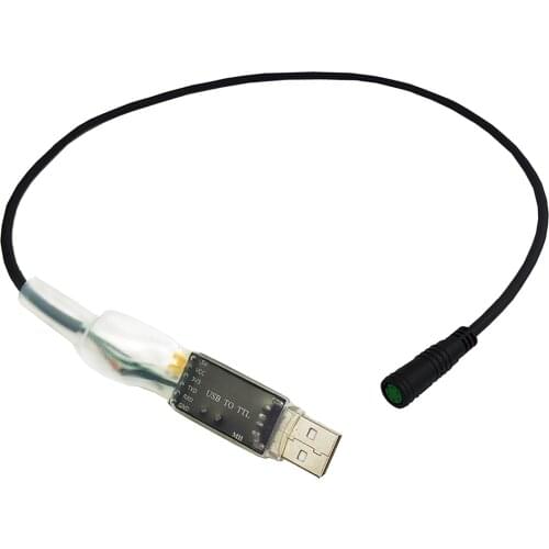 USB Program Cable Lead for BBS01 Electric Bicycle Motor Stable Durable Accessories 58cm Black