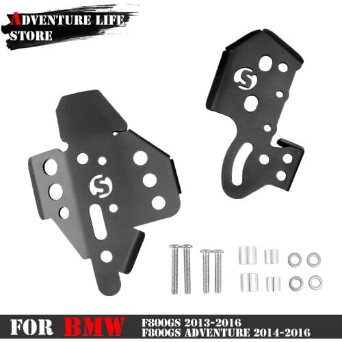Motorcycle Left Right Heel Guard Foot Peg Bracket Cover Protector Rear Set For BMW F800 GS Adventure F800GS F 800GS ADV 2013-16