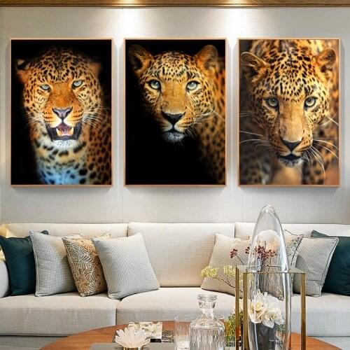 Animal Art Leopard Jaguars Canvas Painting on The Wall Art Posters Prints Wall Pictures for Living Room Home Wall Cuadros Decor