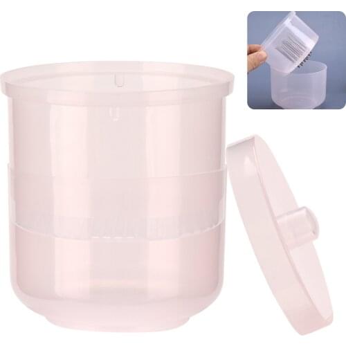 1pcs Pink Plastic Nail Drill Bits Holder Storage Box Manicure Accessories Manicure Container Round Porous Empty Storage Tool