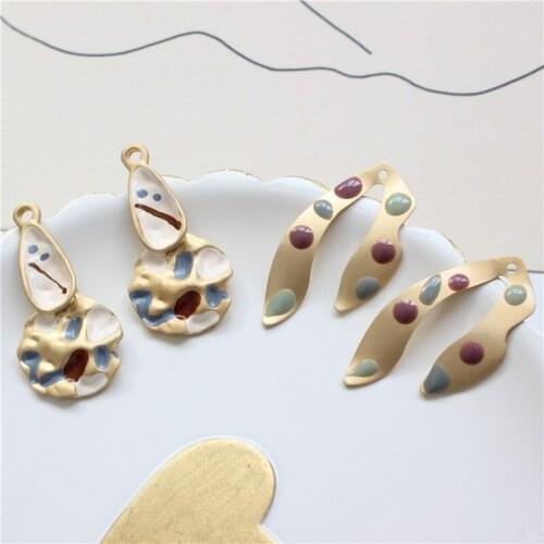 20pcs/lot alloy drop oil irregular water droplets/letter u shape matte floating locket charms diy jewelry earring accessory