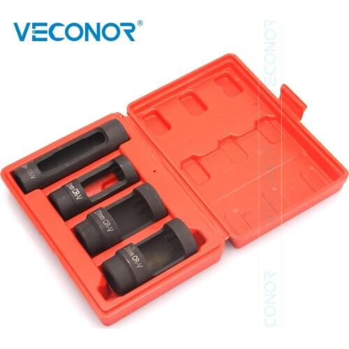 4pcs Diesel Oxygen Sensor 1/2" Drive Euro-Type Sensor Socket Set 22 27 28mm For Various Car Engines