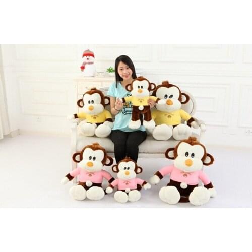 Free shipping , lovely monkey plush toy soft throw pillow ,Christmas gift h283