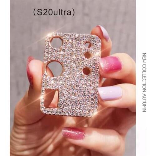 For Samsung Galaxy S20 Ultra Note 20 Plus Rhinestone Glitter Camera Lens film Protector Case Diamond Full Lens Protective Cover