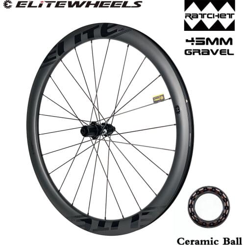 ELITEWHEELS 700C Cyclocross Disc Brake Carbon Wheels 480g±15g 29*45mm Hookless Rim DT Swiss 13 Types Of Hubs For Gravel Wheelset