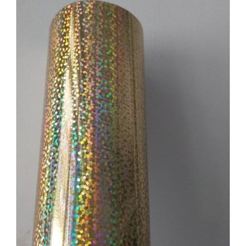 Hot stamping foil holographic foil gold A09 little dot pattern hot press on paper or plastic materials transfer film hot foil