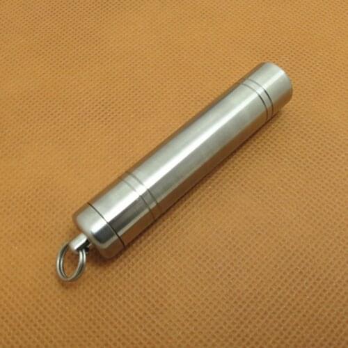 Sealed Titanium Alloy Waterproof Canister Seals Capsule Bottle EDC Outdoor Tool No Rust