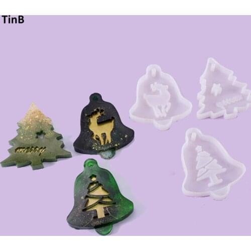 Cake Tools Christmas Silicone Mold Decorating Cupcake Topper Chocolate Gumpaste Fondant Cake Tool Mould Crystal Epoxy Resin Mold