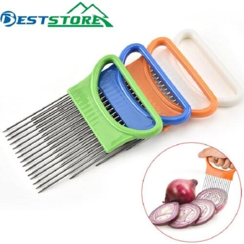 Creative Tool Onion Fork Stainless Steel Onion Needle Meat Pine Needle Fruit and Vegetable Slice Fixer