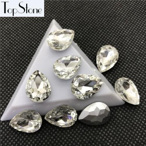 Teardrop Crystal Clear Color Fancy Stone 6x8,7x10,10x14,13x18,18x25,20x30,30x40mm Droplet Crystals Glass Stones Jewelry Making