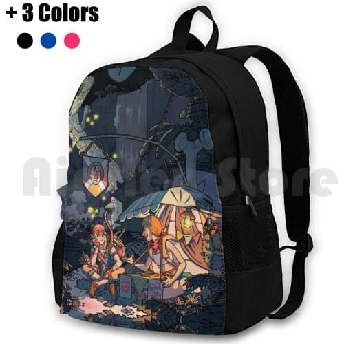 Lakeside Stable Outdoor Hiking Backpack Riding Climbing Sports Bag Breath Wild Nintendo Switch Game Link Night Chill Cozy