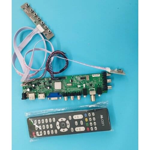 Kit For B173HW02 V.1 1920X1080 VGA AV LED TV LVDS USB HDMI remote WLED Signal controller board digital DVB-T DVB-T2 40pin 17.3"