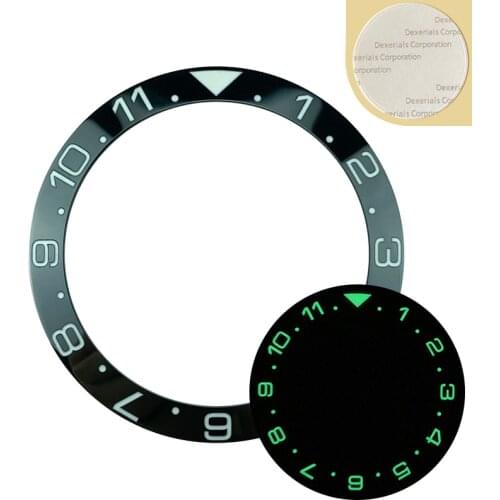 NEW ARRIVAL 38mm 12H Dual-Time C3 Lumed Fashion Ceramic Bezel Insert Mod For SKX007/009 Super-LumiNova Watch Tools Accessories