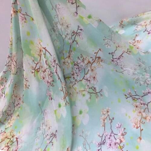 Digital Print Dress Dancing Fabric Flowing Thin Chiffon Fabric Costume Material DIY Stage Cosplay Dress