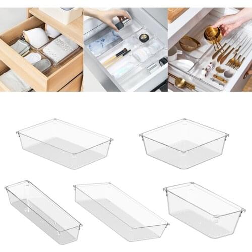 Stackable Drawer Organizer Makeup Stationery Divider Storage Underwear Tableware Compartment Box Dividers Kitchen Organizer