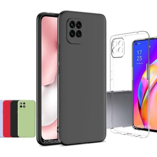 For Samsung Galaxy A22 Silicone Case Soft Clear 5G Full Protective 4G Girl Simple Pure Color Black Red Transparent Cover Skin