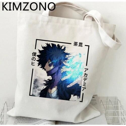 My Hero Academia Dabi shopping bag handbag cotton bolsas de tela tote reusable eco bag jute bolsa compra grab