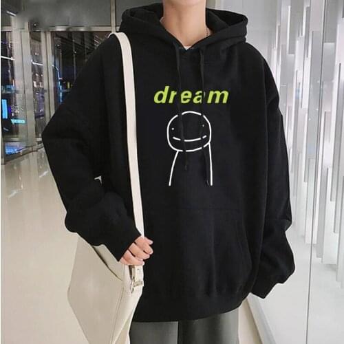 Dream Smp Kawaii Printing Patchwork Hooded Sweatshirts Women/Men Harajuku Korean Aesthetics Plus Size Girls Cute Sweet Hoodies