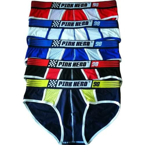 5 pcs/ lot 2020 Mens High Grade Cotton Briefs Man Good Quality Fashion Blue Underwear Male cuecas Soft Underpants Boys Panties